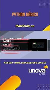 Curso de Phyton Básico Gratuito e Online da Unova