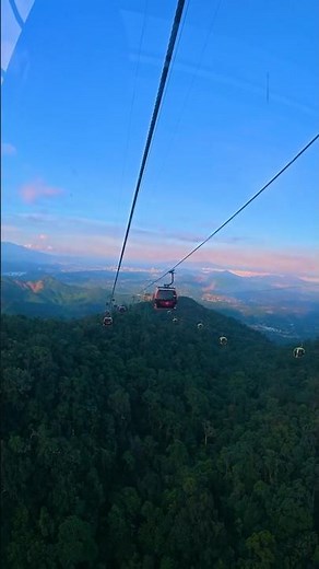 Ba Na Hills cable car Da Nang Vietnam touch the clouds