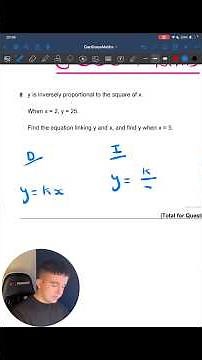 GCSE maths paper 1 higher direct and inverse proportion