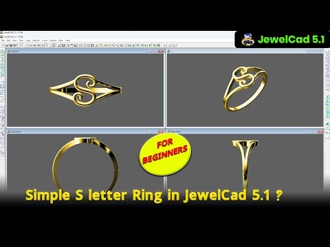 Simple "S" Letter Ring Design for Beginners | JewelCAD 5.1 Easy Tutorial