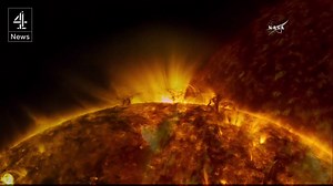 This is the moment when Mercury was captured moving across the sun. The rare event happens only 13 times per 100 years. | Channel 4 News