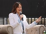 Jennifer Garner speaks to a crowd at the LA Times Festival of Books 2023