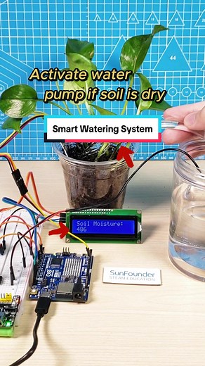 DIY Green: Build Your Own Smart Plant Watering System 💦 #arduino #diy #engineering #electronics #smart #pump #lcd #dht11 #tech #stem #stemeducation #stemeducationforkids