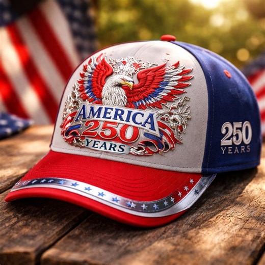 USA 250 Years Eagle Baseball Cap, Red White Blue 1776 Patriotic Hat - Etsy