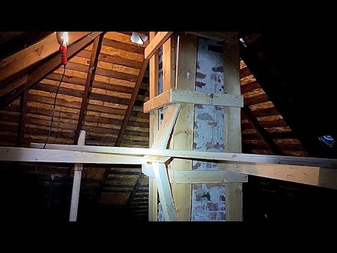 How to support a chimney stack in the attic