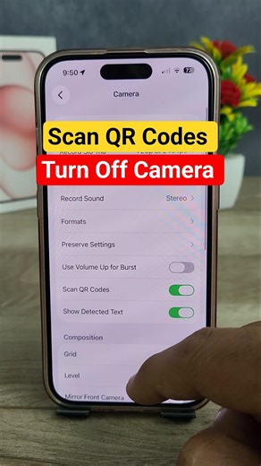 iphone 15 camera scan QR Codes off #iphone #iphonetutorial #tech