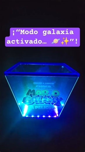 ¡Modo galaxia activado! Palomera de Mario con LED 🌟🍿 #MarioGalaxy #Nintendo