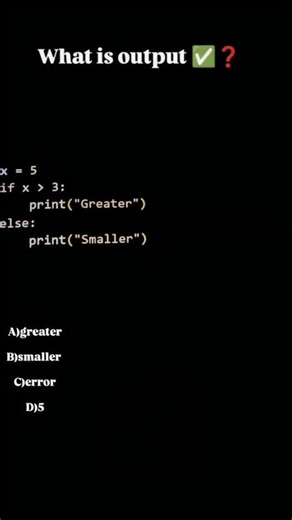 Nitesh Negi | Python Coding on Instagram: "Python question series . . . . . . computerscience #coder #code #coderlife #pythonprogramming #py #python #reelforyou #instagood #instadaily #instamood #instagrowth #reelitfeelit❤️❤️ #reelsinstagram #reelkarofeelkaro #reelforyou #foryoupage #trending #explore"