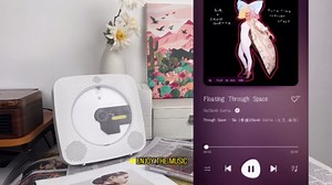 Gueray CD Player Portable with Bluetooth Wall Mountable, 1801mAh Rechargeable Battery Operated CD Music Players for Home Desk Built-in HiFi Speaker FM Radio,Gifts for Music Lovers