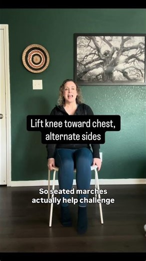 Balance Training You Can Do Sitting Down (Seated Marches)