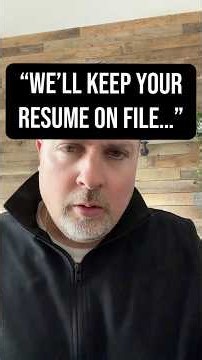 What “We’ll keep your resume on file” actually means. #jobsearch