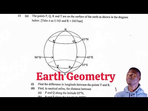🌍 Earth Geometry | Calculating Distances & Longitude Differences | 2025 Math Paper 2 Exam Prep