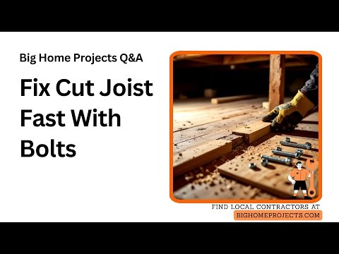 Cut Joist Fix Guide Sistering Through Bolt Retrofit