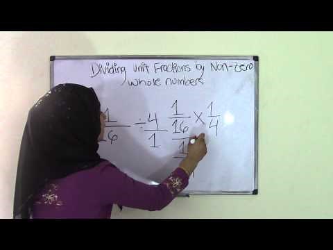 5th Grade Math Dividing Unit Fractions by Non Zero Whole Number