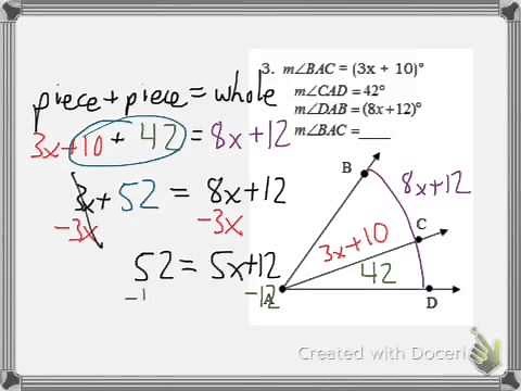 Geometry Video 1-3: Angle Addition Postulate and Angle Bisectors