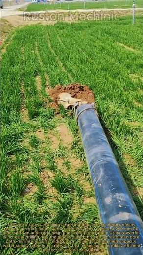 Trenchless Irrigation Installation: Direct Pulling 250mm PE Pipe for Crop Water Supply