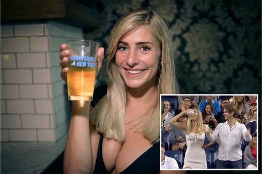Viral sensation US Open beer girl Megan Lucky returning to chug this year