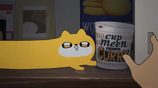 にょんぎつね【公式】 on Instagram: "食べたいんでしょ？食べなよ？ #キャラクター #animation #アニメーション"