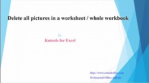 1.1K views | How to delete all pictures or other objects in Excel easily? | ExtendOffice - Professional Office Add-ins | Facebook