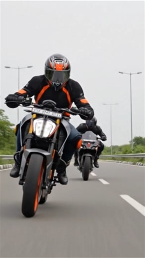 ktm Duke 200 vs pulsar rs 200 racing #bikestunt #marjelrider #trending