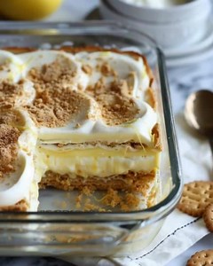 21K views · 191 reactions | No-Bake Lemon Eclair Cake襤 Ingredients 2 packages (3.4 oz each) instant lemon pudding mix 3 cups cold milk 1 tub (8 oz) whipped topping, thawed Recipe in Firsτ Coʍmеոτ . | Contemplative Monk | Facebook