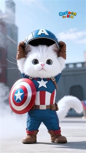 Kitten Becomes Captain America! 🐱🛡️ | Funny Cat Superhero Story Animation | Cartoon For Kids One day, a brave little kitten finds a mysterious shield… and becomes Captain America Cat! 🐱💪 Watch as this adorable superhero saves his friends, fights for justice, and learns that courage comes in all sizes! A fun, action-packed cat story animation perfect for kids who love cats and superheroes. ✨ Don’t forget to like, comment, and Follow for more funny cat stories and daily adventures! | Cartoon F