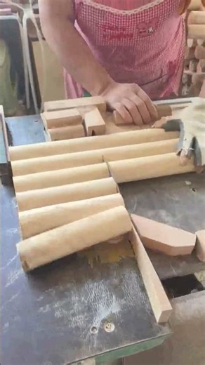 The process of cutting and processing wooden products