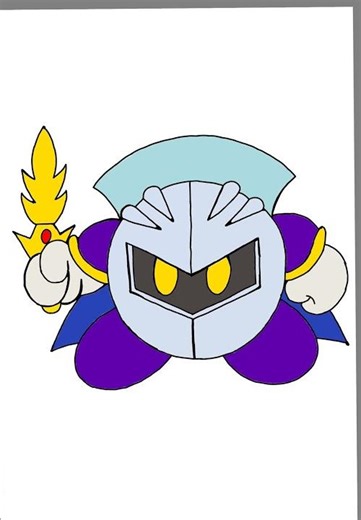 Meta Knight Drawing And Coloring On IPad