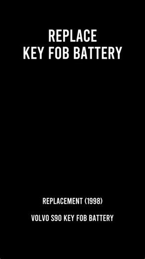 Volvo S90 Key Fob Battery Replacement (1998) #auto #howto #battery #carfob #keyfob #volvo #s90 #carrepair #diy #volvos90maintenance