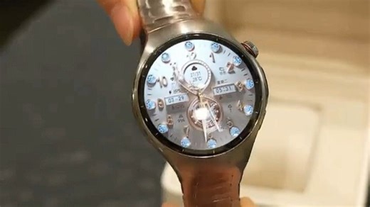 HUAWEIWATCH542mm基础款不锈钢59表壳金星白素皮复合表带watch5首创X-TAP智感窗鸿蒙腕上小艺eSIM通信