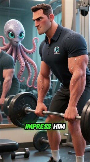 👽 Alien Tries Working Out at the Gym 😂 | Funny Cartoon Shorts