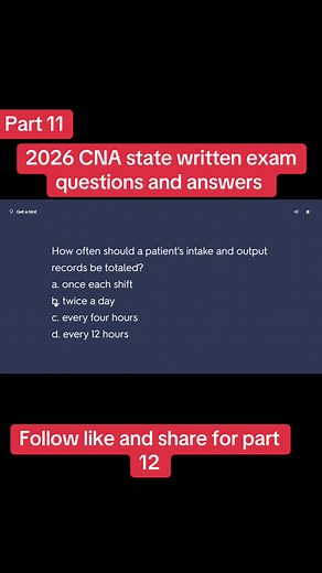 CNA State Written Exam Questions and Answers Part 11
