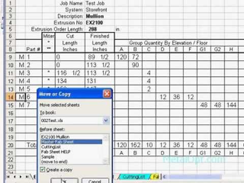 MetalOpt a material optimization and cut list program