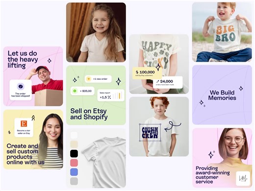 AI Landing page web design social media cards ✦ We Build Memorie