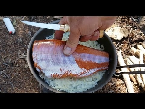 How To Gut / Clean, Skin, Cook And D-Bone Trout. Save Pack Weight By Catching Your Food!