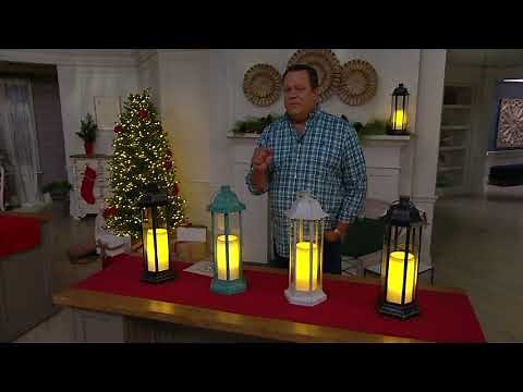 Lightscapes 23" Indoor/Outdoor Lantern with Flameless Candle on QVC