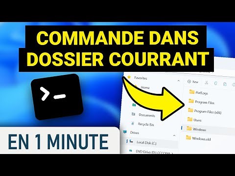 Ouvrir l'invite de commandes sur le dossier courant sur Windows