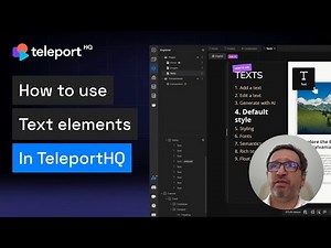 How to use texts in Teleport