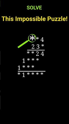 Solve This Impossible Puzzle! The Hidden Logic of Multiplication # Shorts
