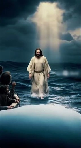 🌊 Jesus Caminha Sobre as Águas Noite Tensa no Mar da Galileia! ✨