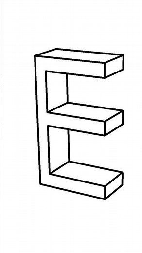 How to draw the letter e in 3D, the drawing pen draws the easy drawing