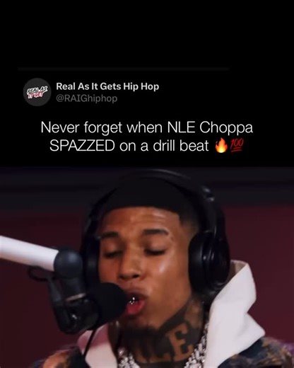 Real As It Gets Hip Hop on Instagram: "What y’all rating NLE from 1-10 🤔 *Disclaimer: includes explicit language, all content spoken/depicted is a means of story telling through artistic expression* Via @fireinthebooth @charliesloth @thegreatnle .⁣ .⁣ .⁣ . #nlechoppa #freestyle #rap #hiphop #trapmusic #rapfreestyle #rapculture #rapper #rapfreestyle #hiphopmusic #rapnews #newrappers #hiphopheads #hiphopfreestyle #hiphopmusicnews #laleakers #hiphopnewsdaily #freestylehiphop #hiphoprap #hardrap #h