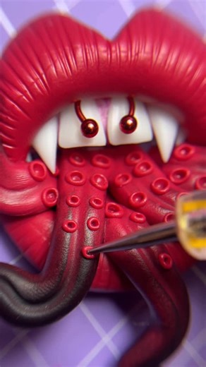 Violet | Handmade creepy jewelry 👾 | Could sculpt tentacles all day, every day ❤️‍🔥 . #polymerclay #handmade #handmadejewelry #art #clayart #artist #gothic #goth | Instagram
