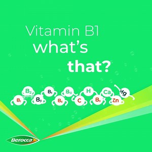 8K views · 13 reactions | This week we learn more about what B1 is. Not only does it play an important role in your metabolism, it helps convert carbohydrates into energy to keep you moving. Berocca Performance supports mental sharpness & physical energy. Always read the label. Use only as directed. Vitamin & Mineral Supplements should not replace a balanced diet. Bayer NZ Ltd., Auckland. DA2043AH | Berocca NZ | Facebook