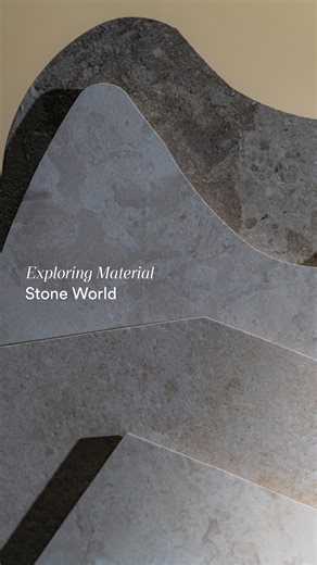 Ceramiche Caesar on Instagram: "Stone World is one of the chapters in Exploring Material, where stone becomes a reference point for density, stratification, and geological time compressed into surface. Caesar's collections derive a disciplined language from stone, sedimentary layering, mineral variation, tectonic fracture, carrying its physical depth and tactile presence into porcelain surfaces that function across architectural applications. #ceramichecaesar #porcelianstoneware #designtools #in