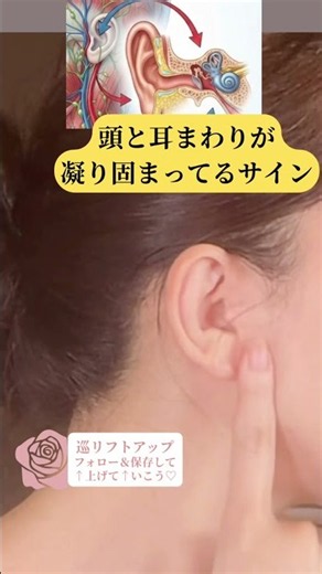 耳のマッサージ、フェイスラインすっきり #美容 #40代ショート #50代美容 #フェイスラインスッキリ #リンパマッサージ #たるみ改善