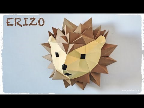 🦔 Erizo de Papel, consigue las Plantillas Gratis! Papercraft DIY