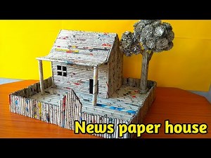 how to make house from newspaper,rolling paper house, homework