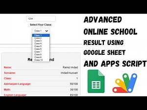 How to Build an Advanced Online Result Portal using Google Sheets & google apps script