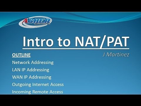 Asher Dallas Lectrue - Intro to NAT and PAT (Networking)